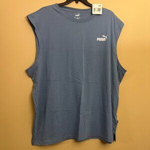 Puma Men's Big and Tall Sleeveless activewear Ice Blue, Tee, Size 3XLT